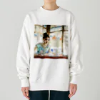 MistyStarkの日本人女性カフェ Heavyweight Crew Neck Sweatshirt