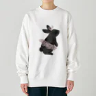 よちまる@イラスト愛好家のうささん Heavyweight Crew Neck Sweatshirt