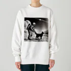 宇宙開発デザイン科の犬の散歩が日課です Heavyweight Crew Neck Sweatshirt