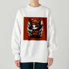 めんぼうさんやのちびネコ Heavyweight Crew Neck Sweatshirt