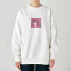 unicorn_dreamsの夢の国のピンクのユニちゃん Heavyweight Crew Neck Sweatshirt