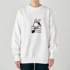 終わらない夢🌈の音符♪＆うさちゃん🐰 Heavyweight Crew Neck Sweatshirt