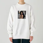 hiro-stickerの黒髪ビューティ Heavyweight Crew Neck Sweatshirt