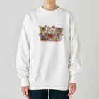 猫のきぬくんのお店のハウルくん一家　クリスマスツアー Heavyweight Crew Neck Sweatshirt