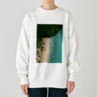 hir00の上空からのビーチ写真 Heavyweight Crew Neck Sweatshirt