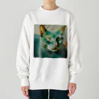 ikkyuu193のえめぐりきゃっと Heavyweight Crew Neck Sweatshirt