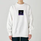 ミネラル太郎のサイケデリックネコ Heavyweight Crew Neck Sweatshirt