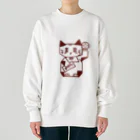 Lin Designのしかくい招き猫 Heavyweight Crew Neck Sweatshirt
