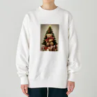 규리shopのクリスマス テディーベアの思い出 Heavyweight Crew Neck Sweatshirt