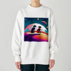 那須モバイル店のつがいの犬 Heavyweight Crew Neck Sweatshirt