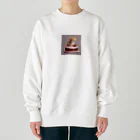 にゃんこぷにのケーキの上の仔猫ちゃん Heavyweight Crew Neck Sweatshirt