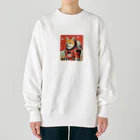 スペースドッグ・ラボのスペース柴犬探検隊 Heavyweight Crew Neck Sweatshirt