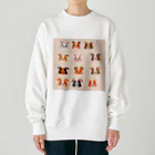 めんたいこのゆるいあにまるず Heavyweight Crew Neck Sweatshirt