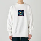 usinikuの宇宙に浮かぶ惑星 Heavyweight Crew Neck Sweatshirt