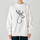 niko&PANDA shopのシンプル・トナカイ Heavyweight Crew Neck Sweatshirt