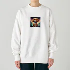 FortuneRiserの愛らしい犬 Heavyweight Crew Neck Sweatshirt