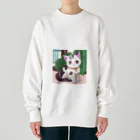 FortuneRiserのふわにゃんこ Heavyweight Crew Neck Sweatshirt