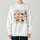 ZUZUKAMAのゆるくてかわいい動物の群れ Heavyweight Crew Neck Sweatshirt