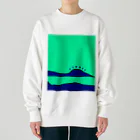 やさしい植木鉢屋さんのネコお尻ダチ_#1_背景 Heavyweight Crew Neck Sweatshirt