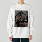 ももた。のきんぐおぶきんぐ Heavyweight Crew Neck Sweatshirt