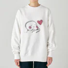 【筆柱】筆文字’st 玲花のまん丸まるちゃん投げキッス Heavyweight Crew Neck Sweatshirt