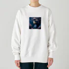 ZZRR12の「夜桜の幻想：桜の精霊」 - "Night Sakura Fantasia: Spirit of the Cherry Blossom" Heavyweight Crew Neck Sweatshirt