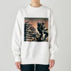 こまイヌ屋たちの小田原城ロボ Heavyweight Crew Neck Sweatshirt