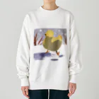 chami_23の雪の中をさくさく歩くひよこ Heavyweight Crew Neck Sweatshirt