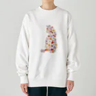 白桃のflower2 Heavyweight Crew Neck Sweatshirt