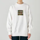 minishokoのアメコミ風コラージュ Heavyweight Crew Neck Sweatshirt