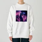 ZZRR12の極光の賦活：猫神の人間化 Heavyweight Crew Neck Sweatshirt