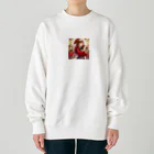 SAKIのクリスマスに歌う女性 Heavyweight Crew Neck Sweatshirt