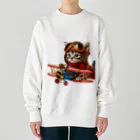 Gu--mimiの*Gu~mimi*パイロットにゃんこ Heavyweight Crew Neck Sweatshirt