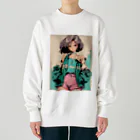 80s pop anime artの信じられないほど理不尽な学生 Heavyweight Crew Neck Sweatshirt