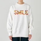 junichi-goodsのバルーン文字「SMILE」（赤色系） Heavyweight Crew Neck Sweatshirt