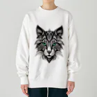 629_CAT_ARTのモノラルキャット Heavyweight Crew Neck Sweatshirt