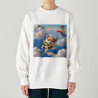 dcgnori／ワンコ画像のスカイ、シバイヌダイブ、 Heavyweight Crew Neck Sweatshirt