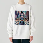 Artful Whiskersの一人旅の少女 Heavyweight Crew Neck Sweatshirt