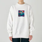 スプラッシュルークのイルカのイラストグッズ Heavyweight Crew Neck Sweatshirt