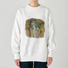 KushaMiの珈琲染めの蝶 Heavyweight Crew Neck Sweatshirt