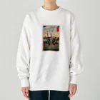 浮世絵屋の広重「冨二三十六景⑦　東都墨田堤」歌川広重の浮世絵 Heavyweight Crew Neck Sweatshirt