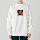 チワワ愛好家ショップのクリスマスからお正月へと華やかなトランスフォーメーション Heavyweight Crew Neck Sweatshirt