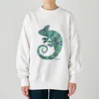 ZONICATROPICS / ゾニカトロピクスのカメレオン（グリーン） Heavyweight Crew Neck Sweatshirt