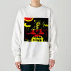 moon_takuanのにゃんこドラマー Heavyweight Crew Neck Sweatshirt