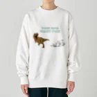 trexracegpの走るティラノサウルス緑字デザイン Heavyweight Crew Neck Sweatshirt