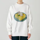 姫とすずり。の大根おろしになりきるねこ Heavyweight Crew Neck Sweatshirt