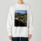 柴犬チャンスの柴犬富士山 Heavyweight Crew Neck Sweatshirt