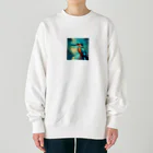 bestfriend54のカラフルカワセミくん Heavyweight Crew Neck Sweatshirt