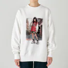 sports_musumeのバスケ女子 | 休日の街ぶら Heavyweight Crew Neck Sweatshirt