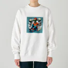 おふざけのスケルトン・スケーター Heavyweight Crew Neck Sweatshirt